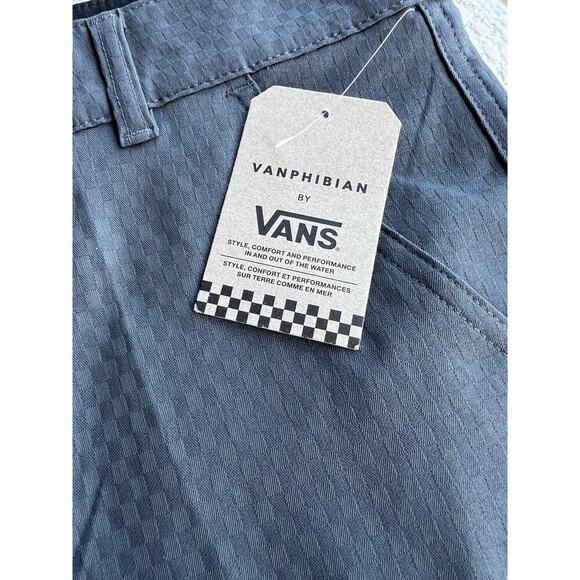 Vans Vanphibian shorts, Asphalt gray checker print, Youth 18 - Picture 2 of 4